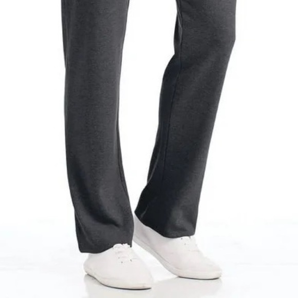 BLAIR • Women's Charcoal Heather Grey Essential Knit Pull-On Sweat Pants - Picture 3 of 6